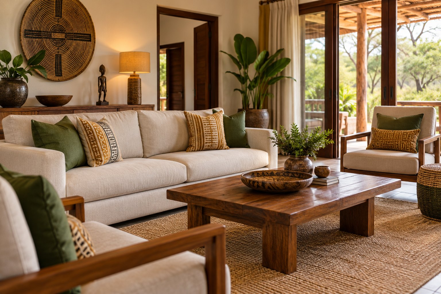 Furnished Living Area at Bil Lodge